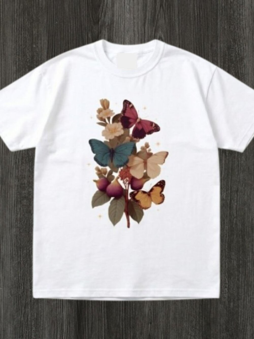 Butterfly Floral Graphic T-Shirt